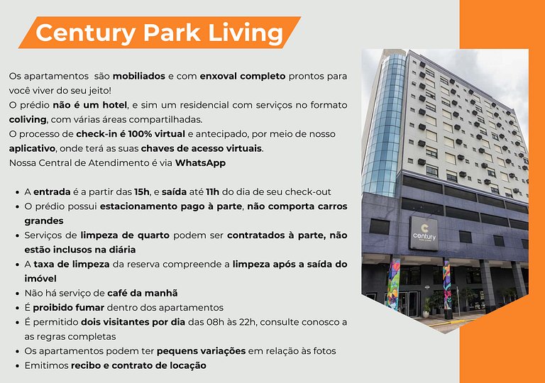 Apartamento Premium 1207 | Century Park Living