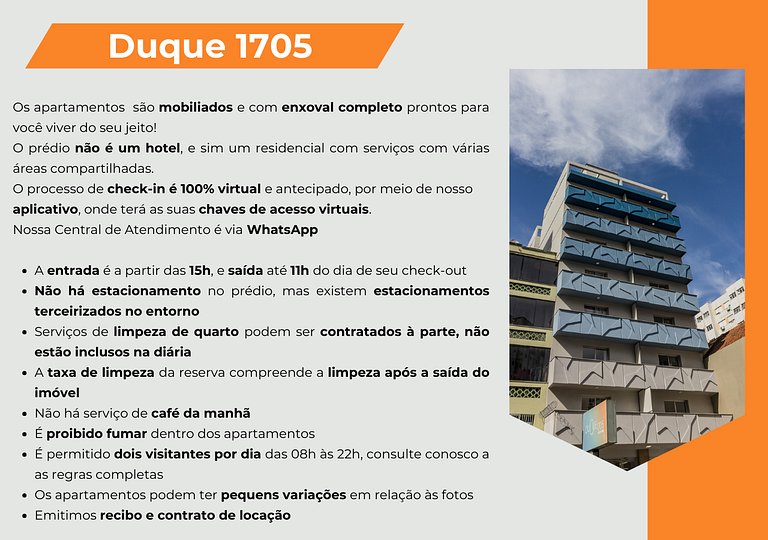 Duque 608 | Apartamento completo no Centro