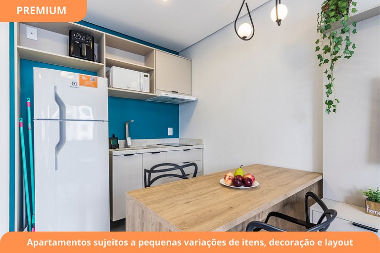 Studio Premium | Piscina | Próximo à Puc