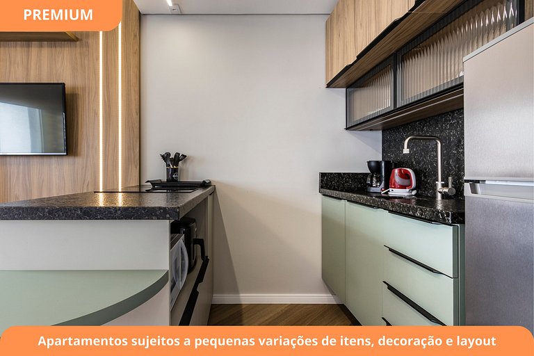 Studio Premium com Garagem | Próximo à Puc