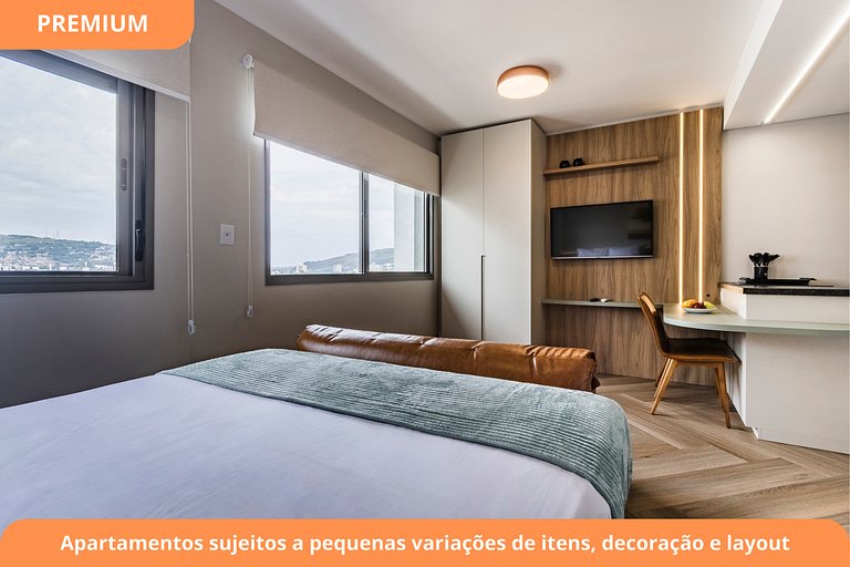 Studio Premium com Garagem | Próximo à Puc