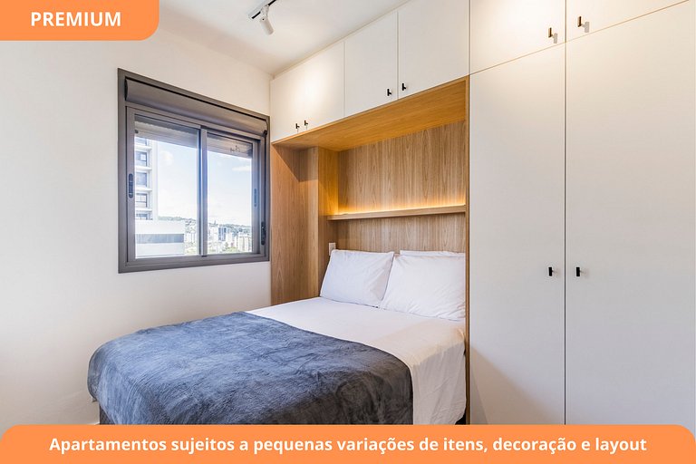 Studio Premium | Piscina | Próximo à Puc