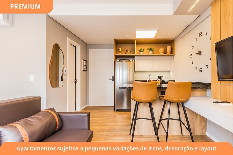 Studio Premium com Garagem | Próximo à Puc