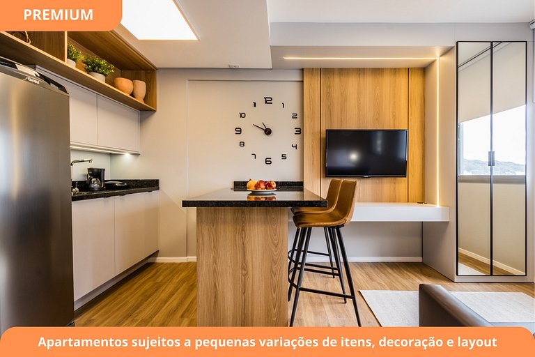 Studio Premium com Garagem | Próximo à Puc